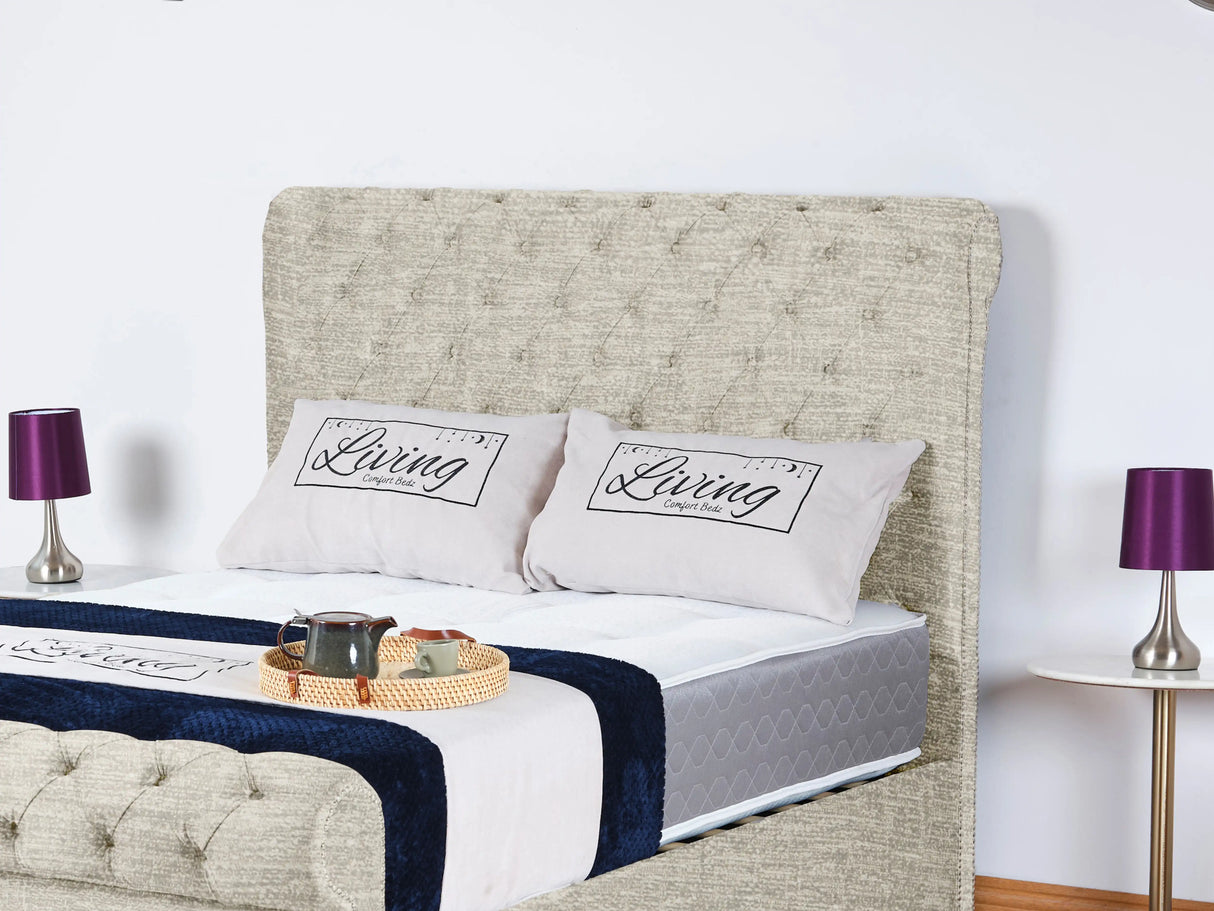 Chesterfield Sleigh Upholstered Bed