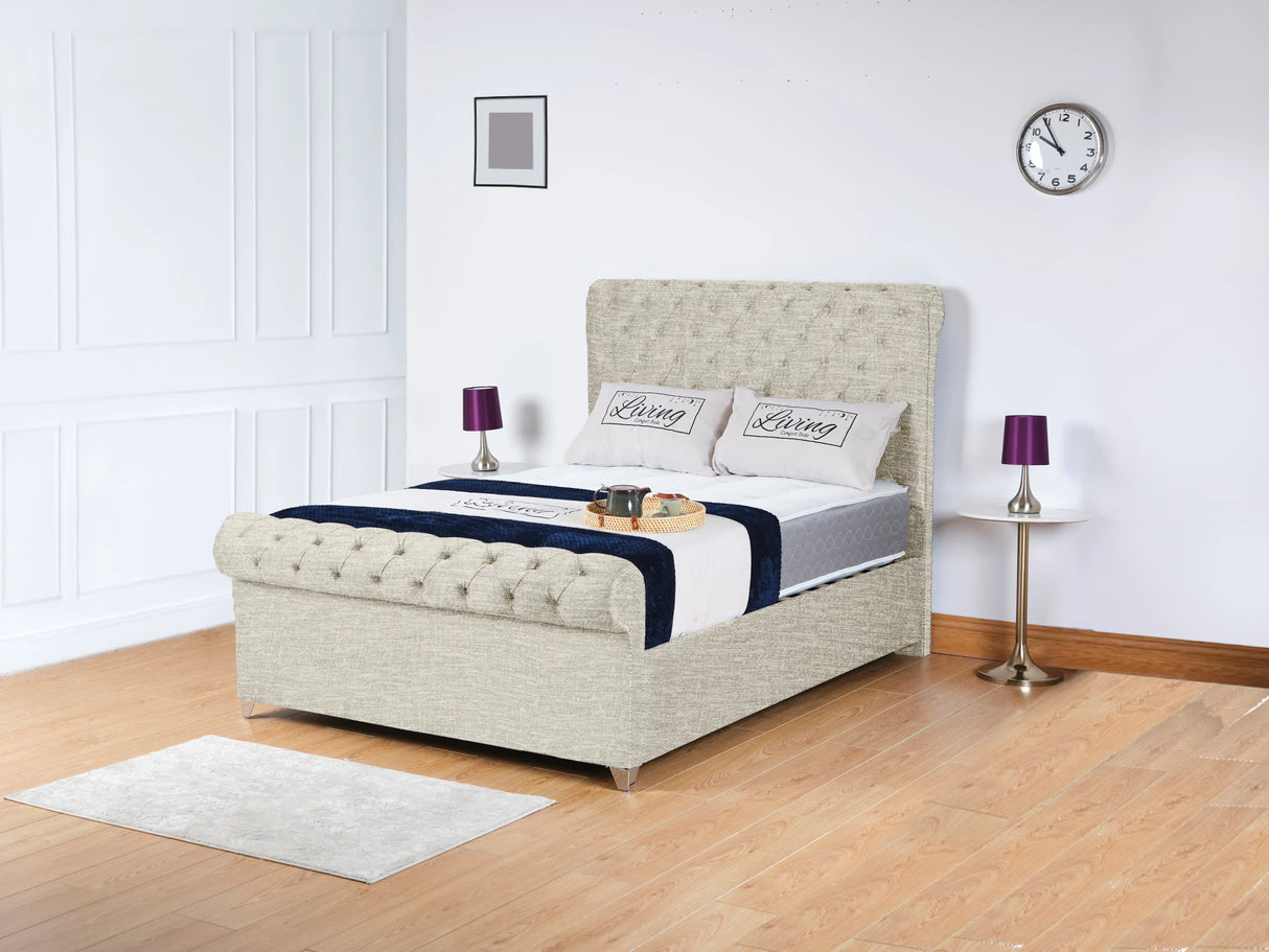 Chesterfield Sleigh Upholstered Bed
