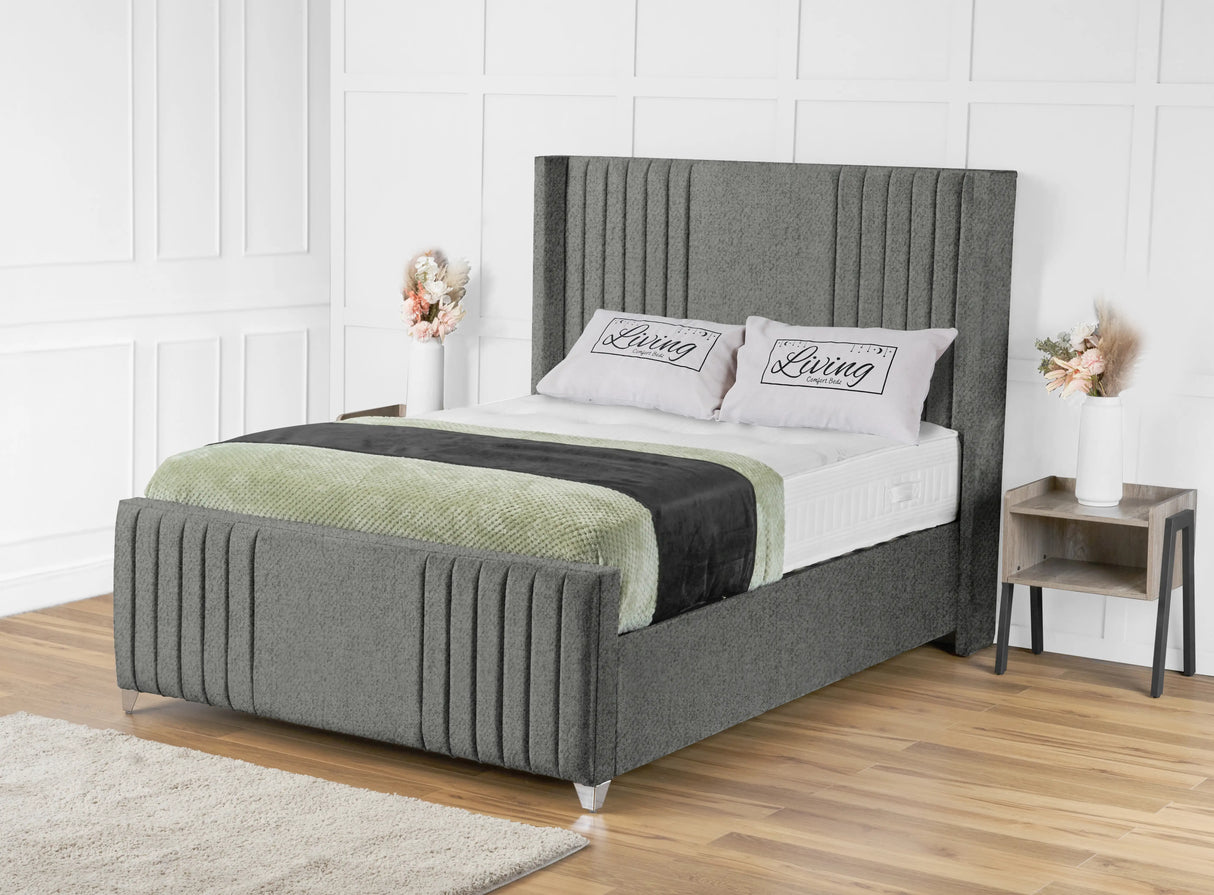 Elise Wingback Upholstered Bed