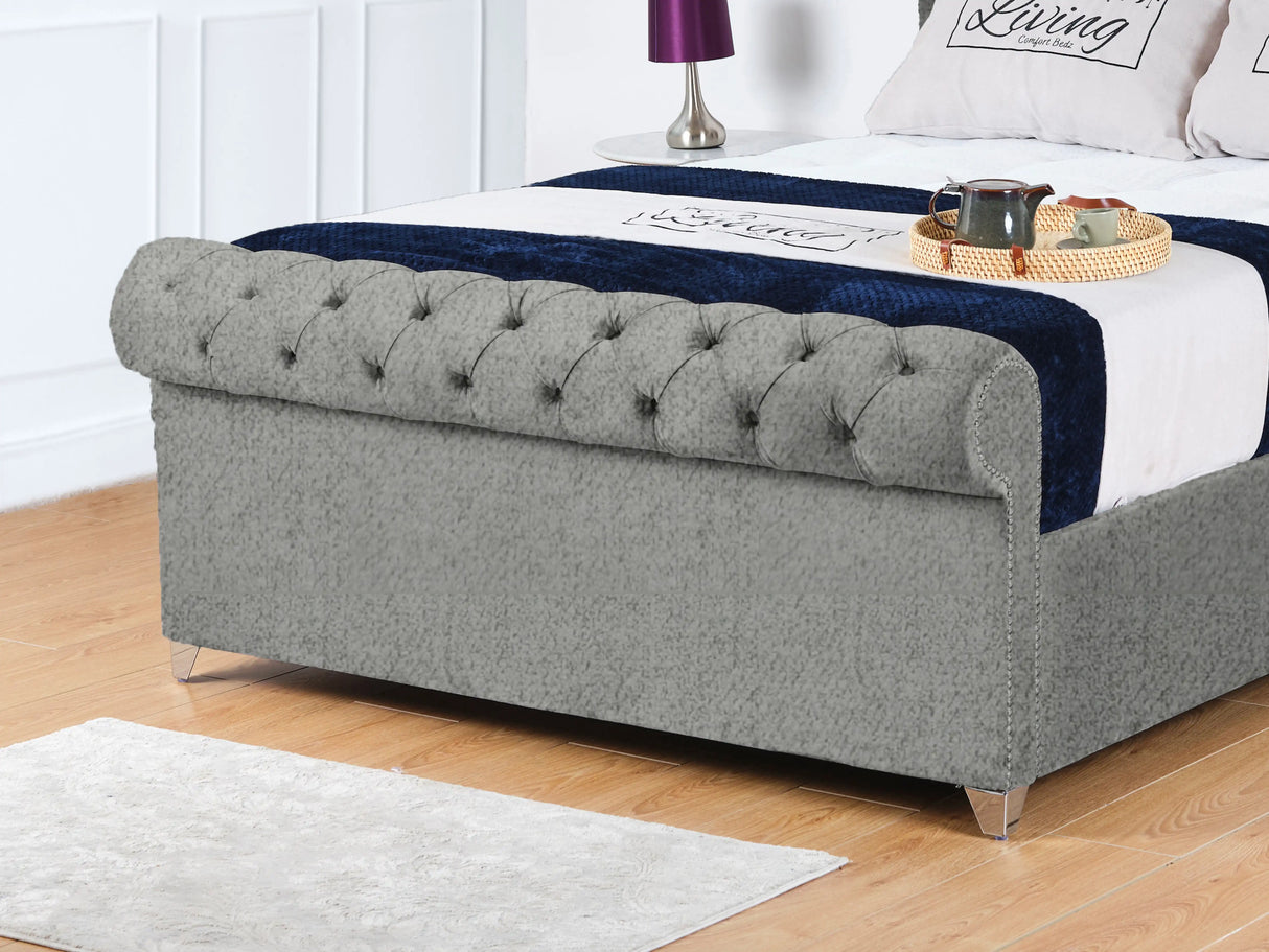 Chesterfield Sleigh Upholstered Bed