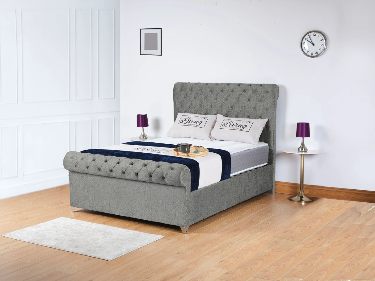 Chesterfield Sleigh Upholstered Bed
