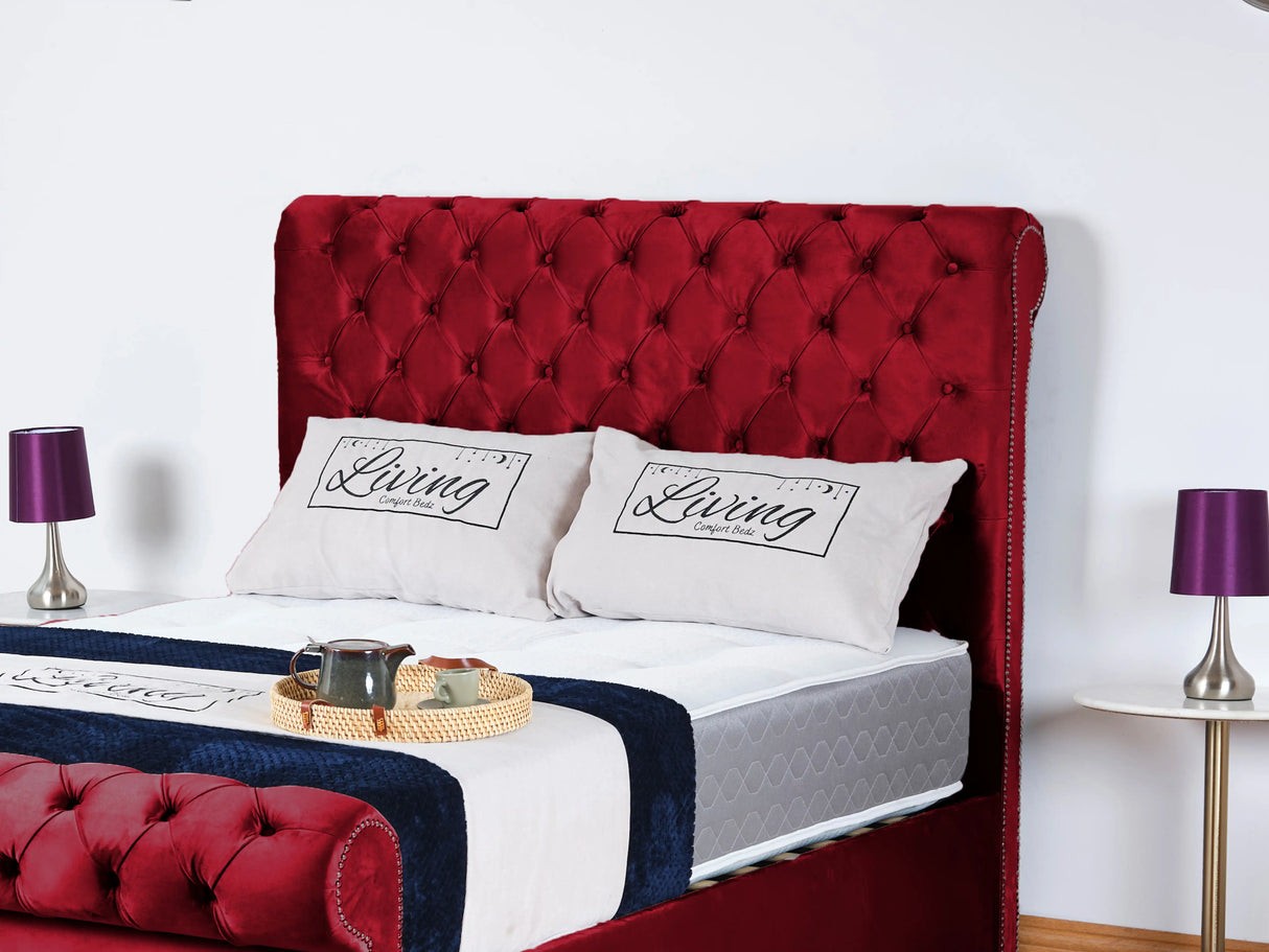Chesterfield Sleigh Upholstered Bed