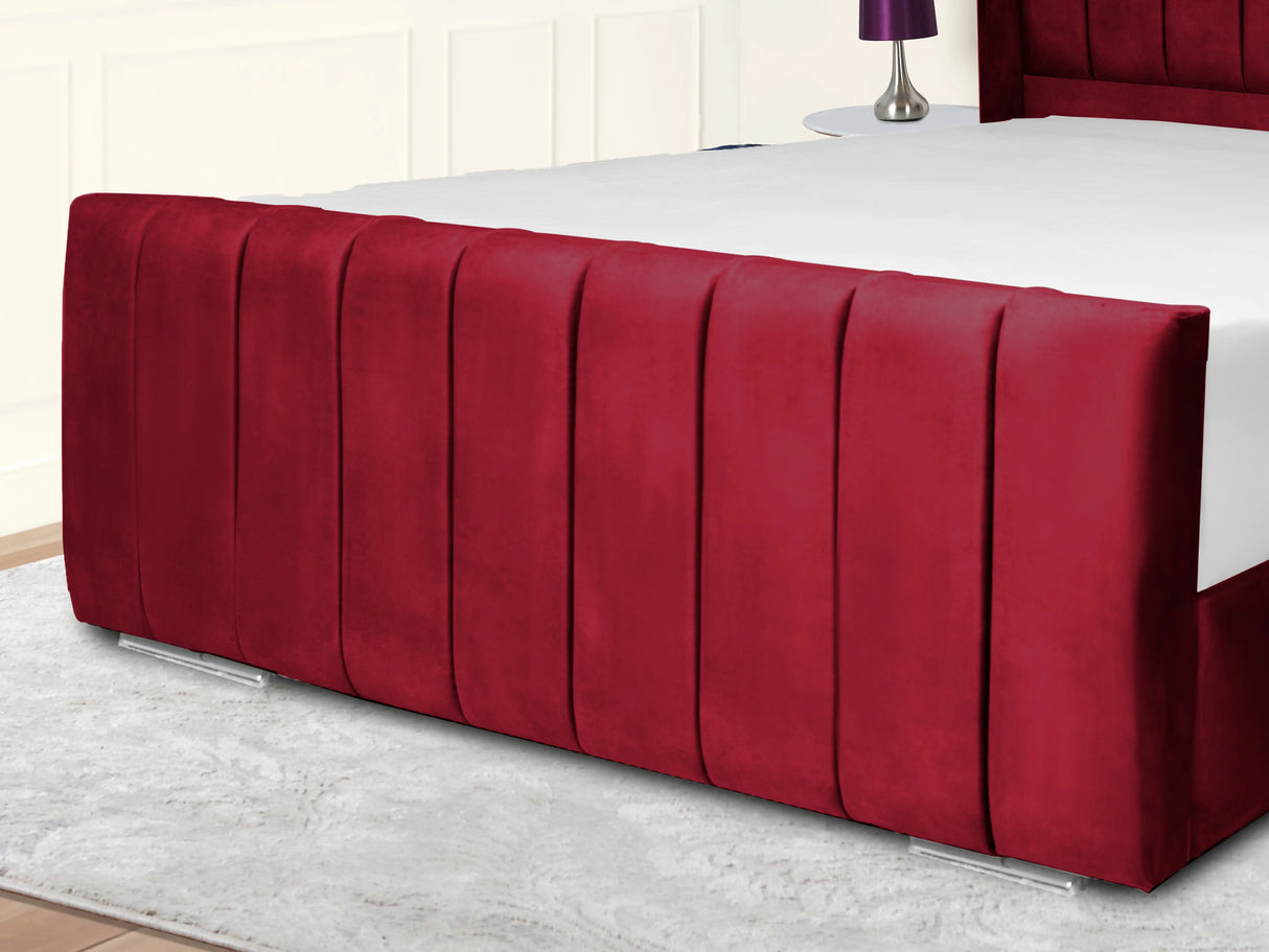 Sara Wingback Upholstered Bed