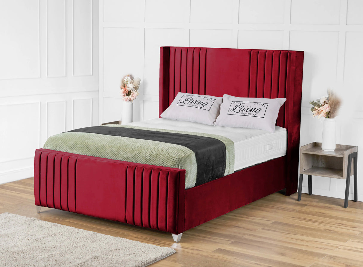 Elise Wingback Upholstered Bed