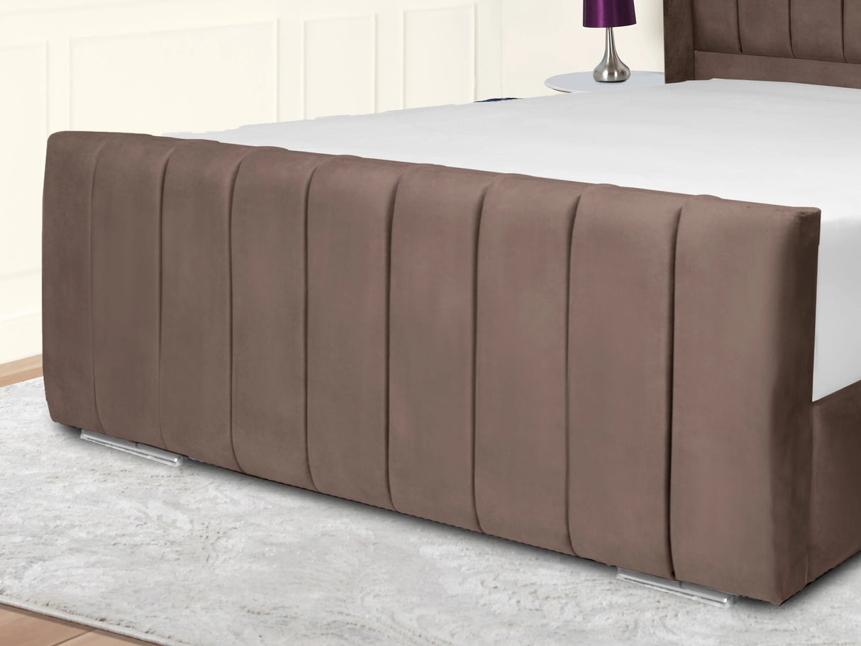 Sara Wingback Upholstered Bed