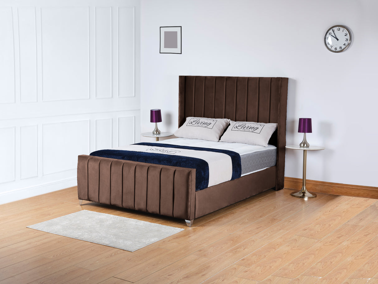 Empire Wingback Upholstered Bed