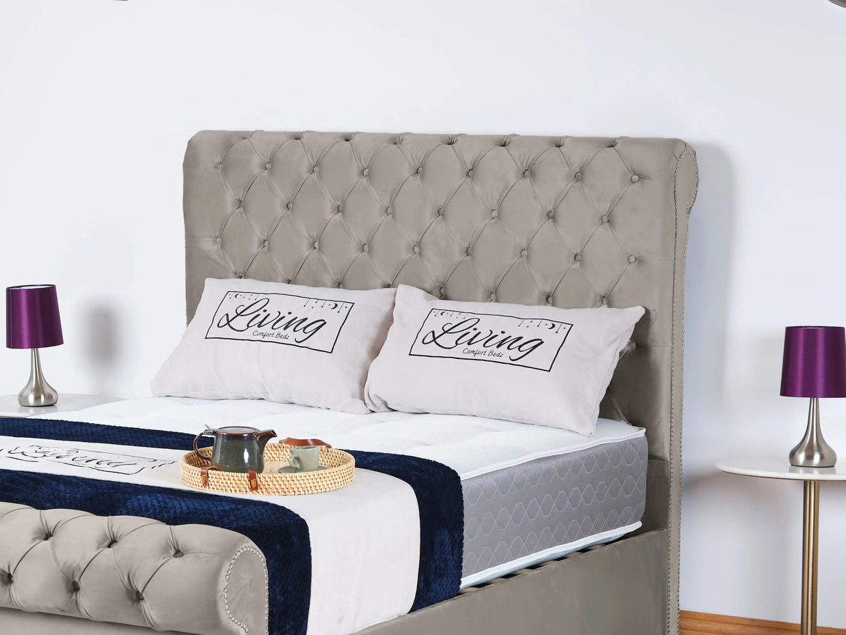 Chesterfield Sleigh Upholstered Bed