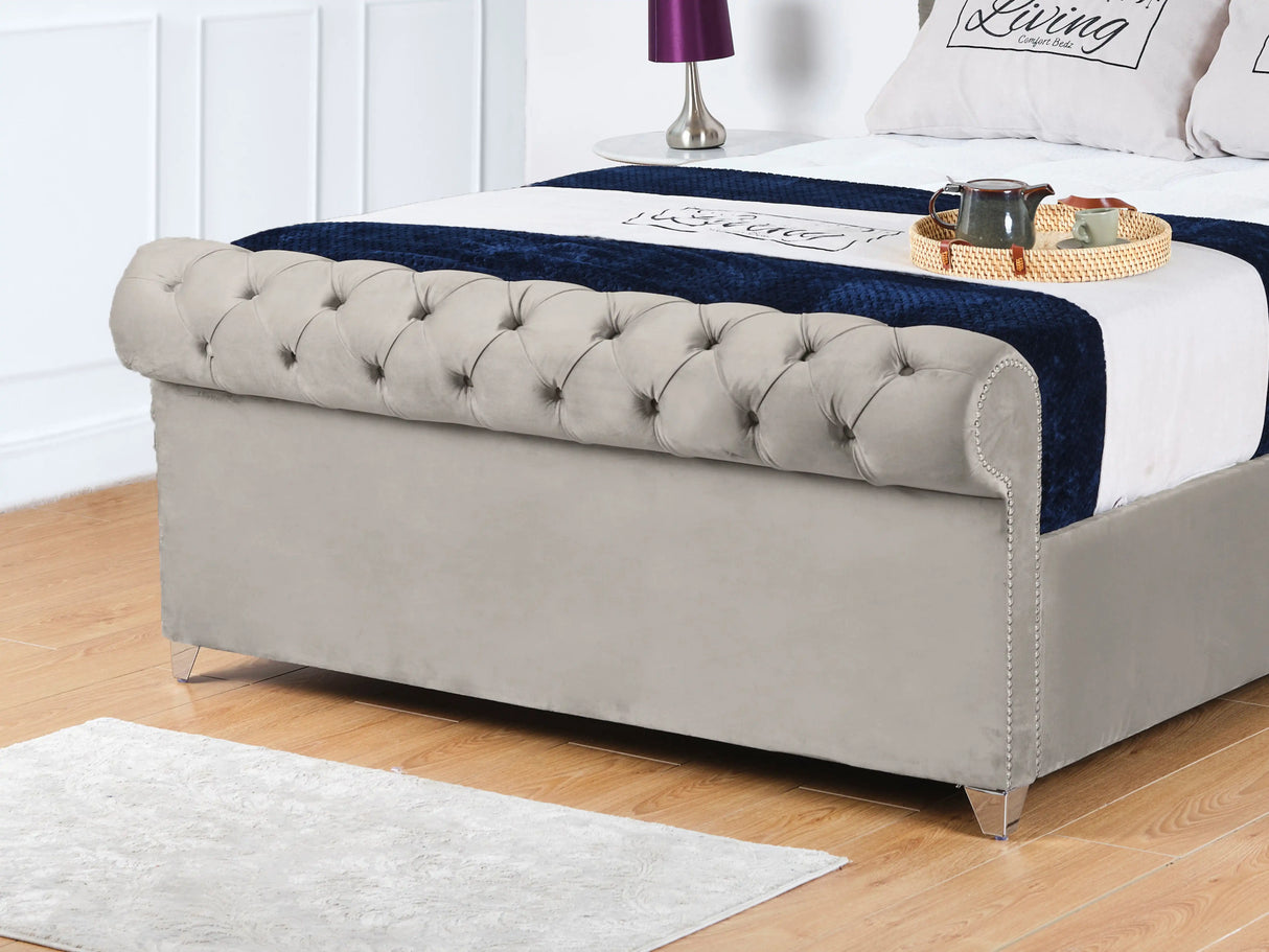Chesterfield Sleigh Upholstered Bed