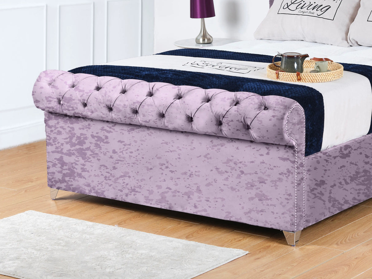 Chesterfield Sleigh Upholstered Bed