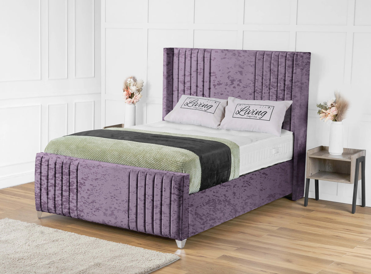 Elise Wingback Upholstered Bed