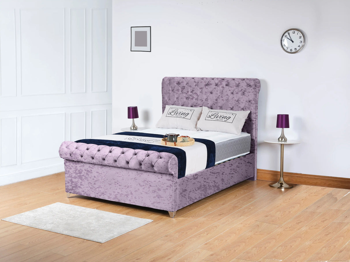 Chesterfield Sleigh Upholstered Bed