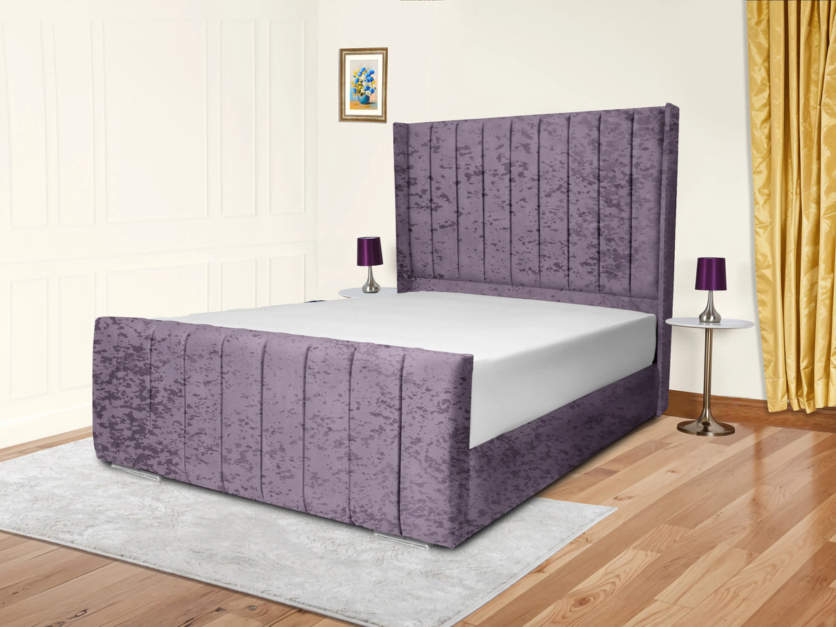 Sara Wingback Upholstered Bed