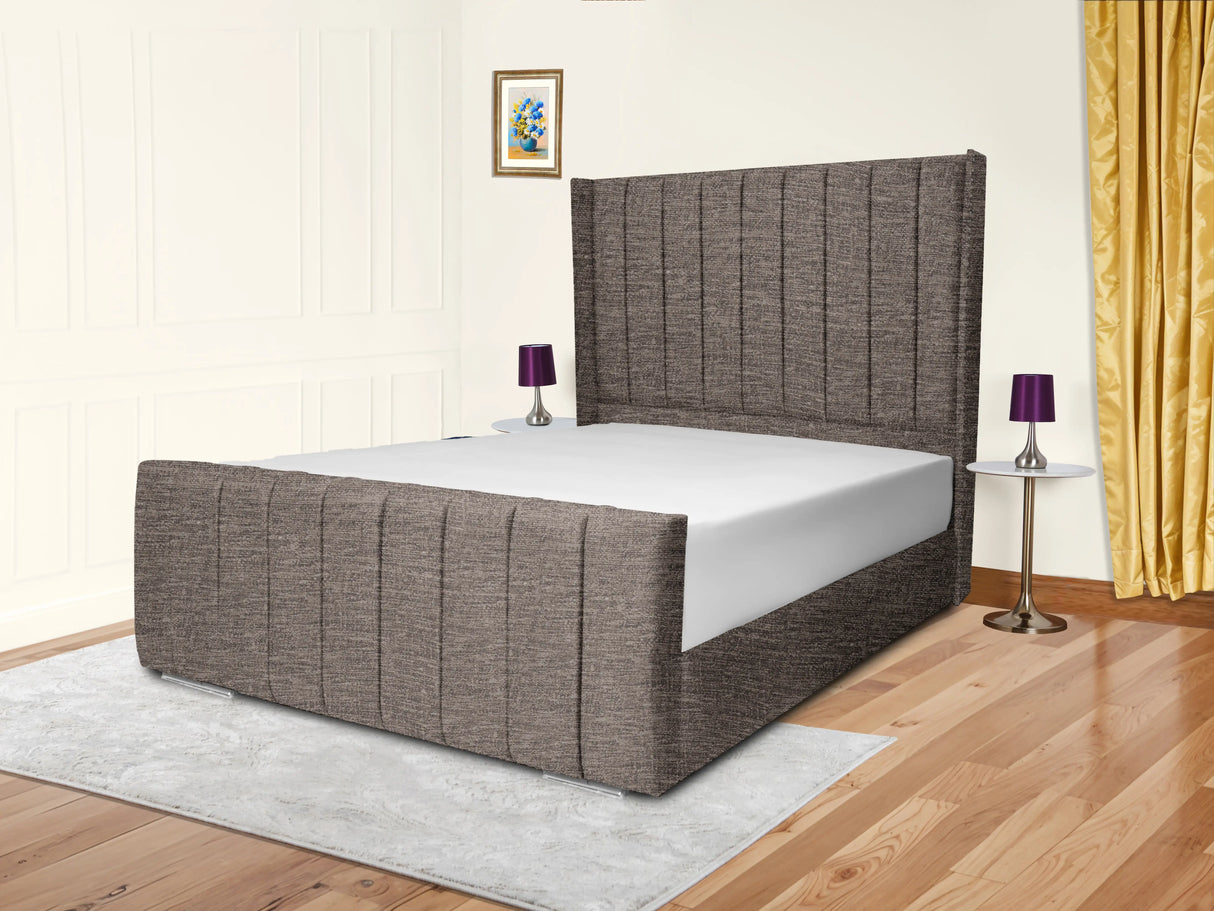 Sara Wingback Upholstered Bed