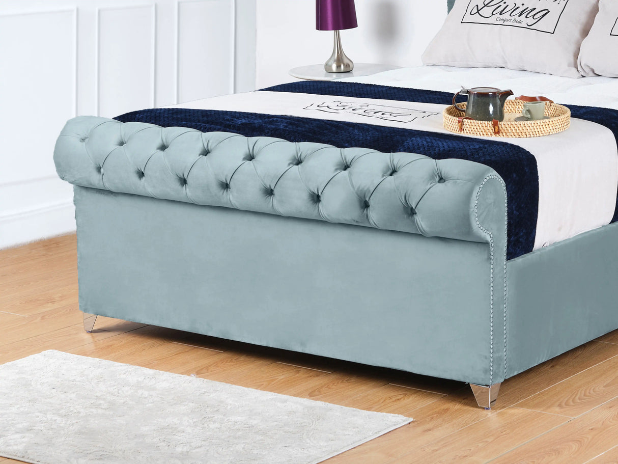 Chesterfield Sleigh Upholstered Bed