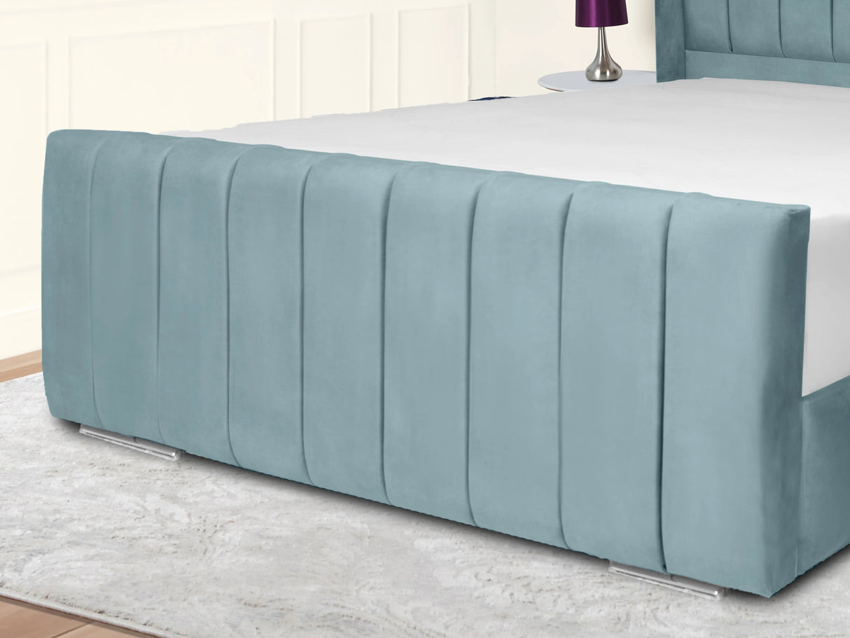 Sara Wingback Upholstered Bed