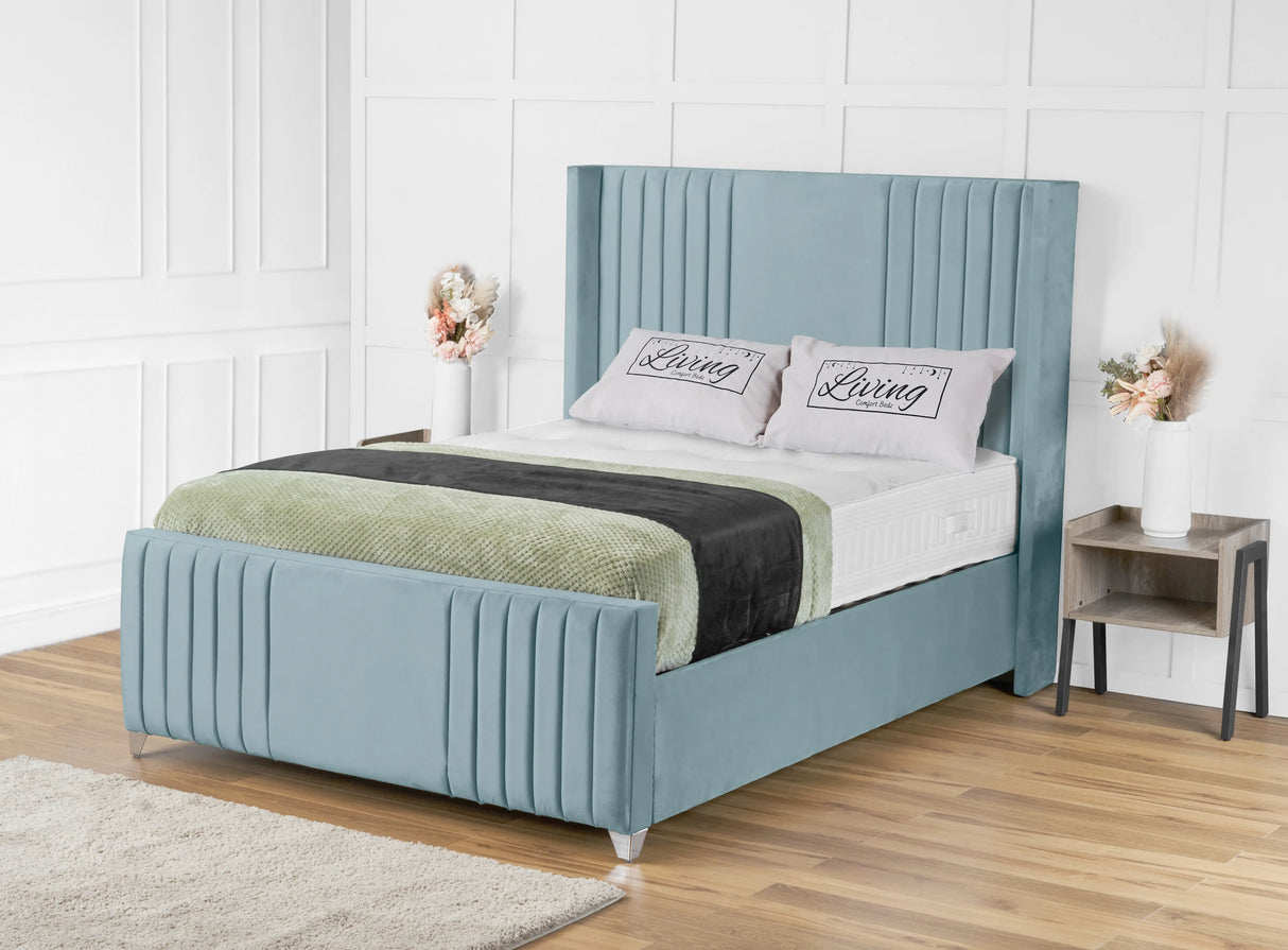 Elise Wingback Upholstered Bed