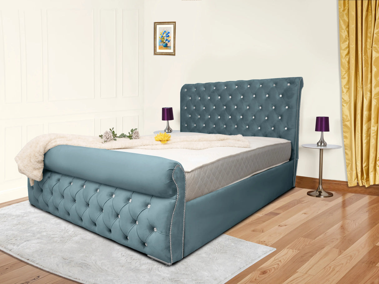 Swanzy Sleigh Upholstered Bed