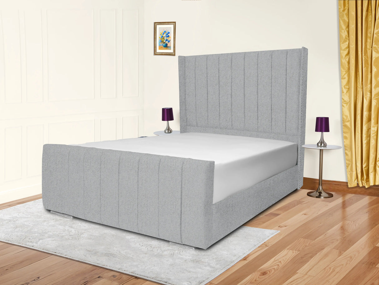 Sara Wingback Upholstered Bed