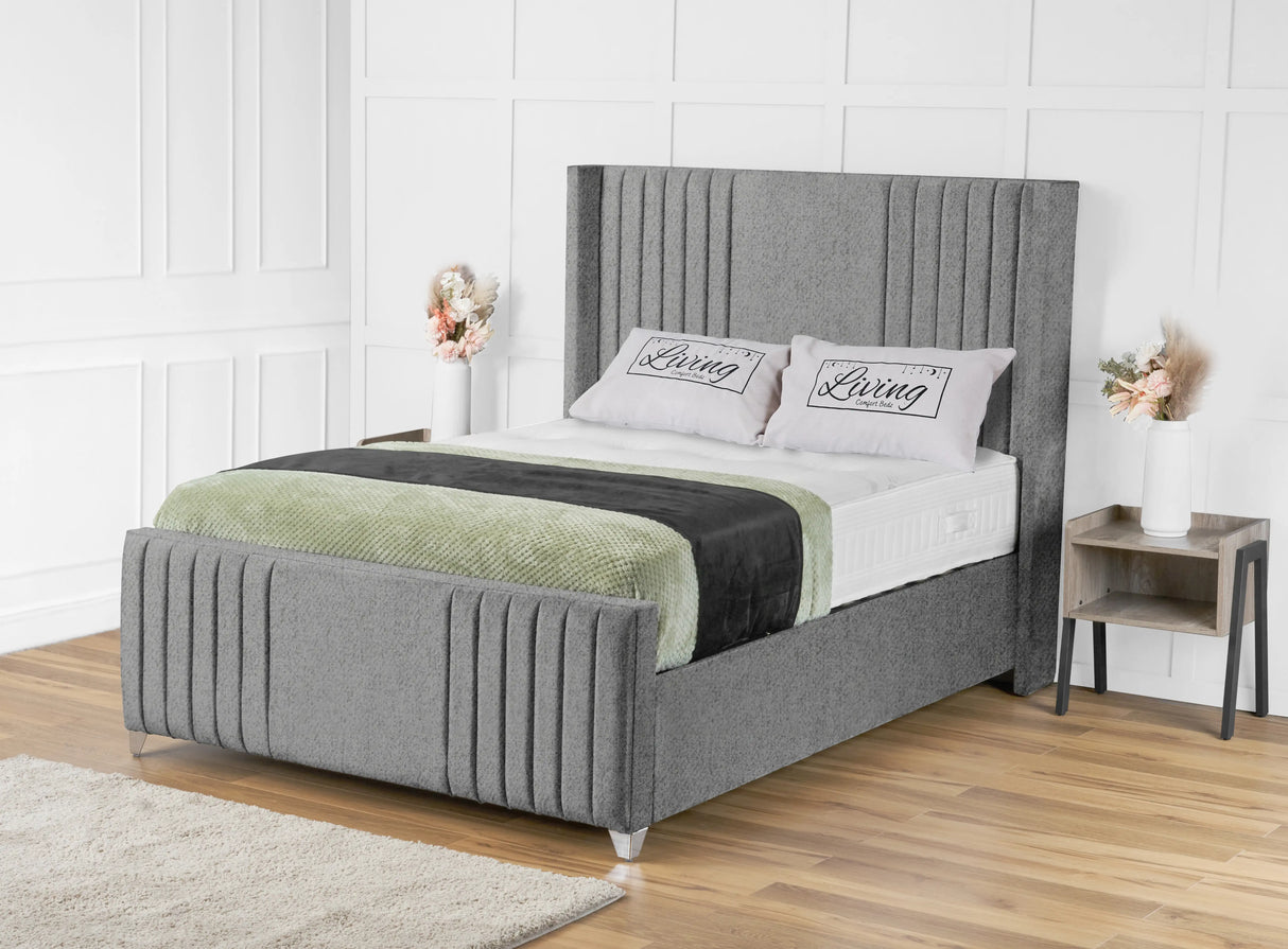 Elise Wingback Upholstered Bed
