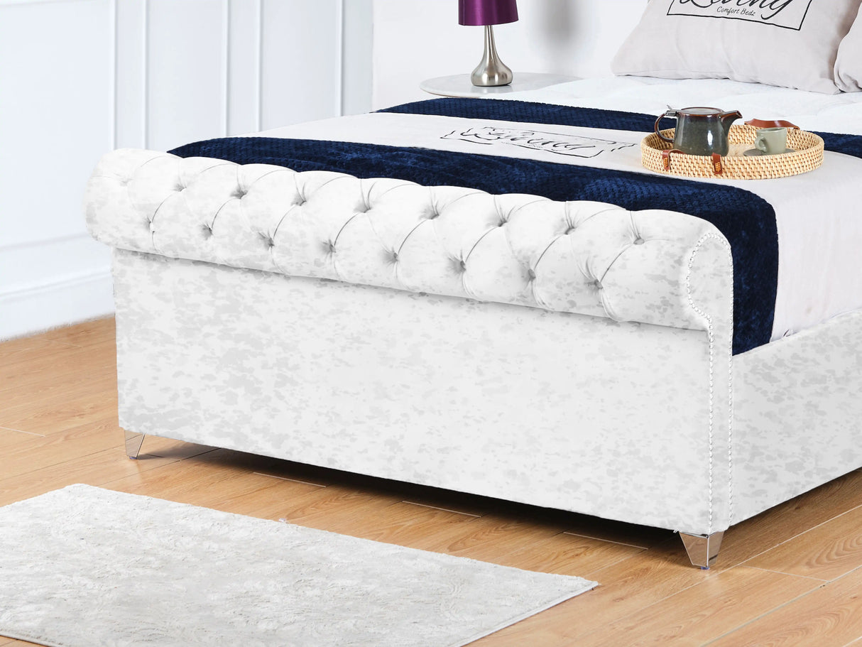 Chesterfield Sleigh Upholstered Bed