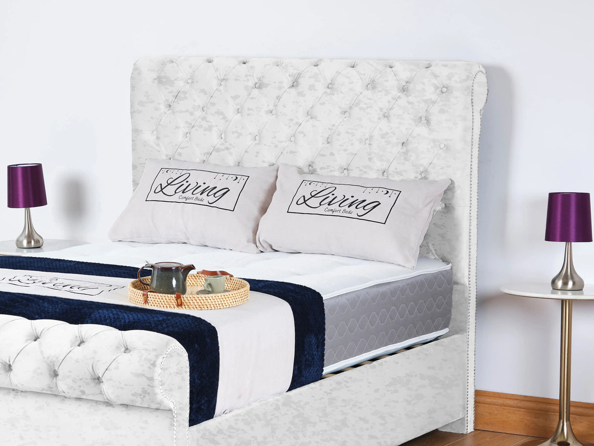 Chesterfield Sleigh Upholstered Bed