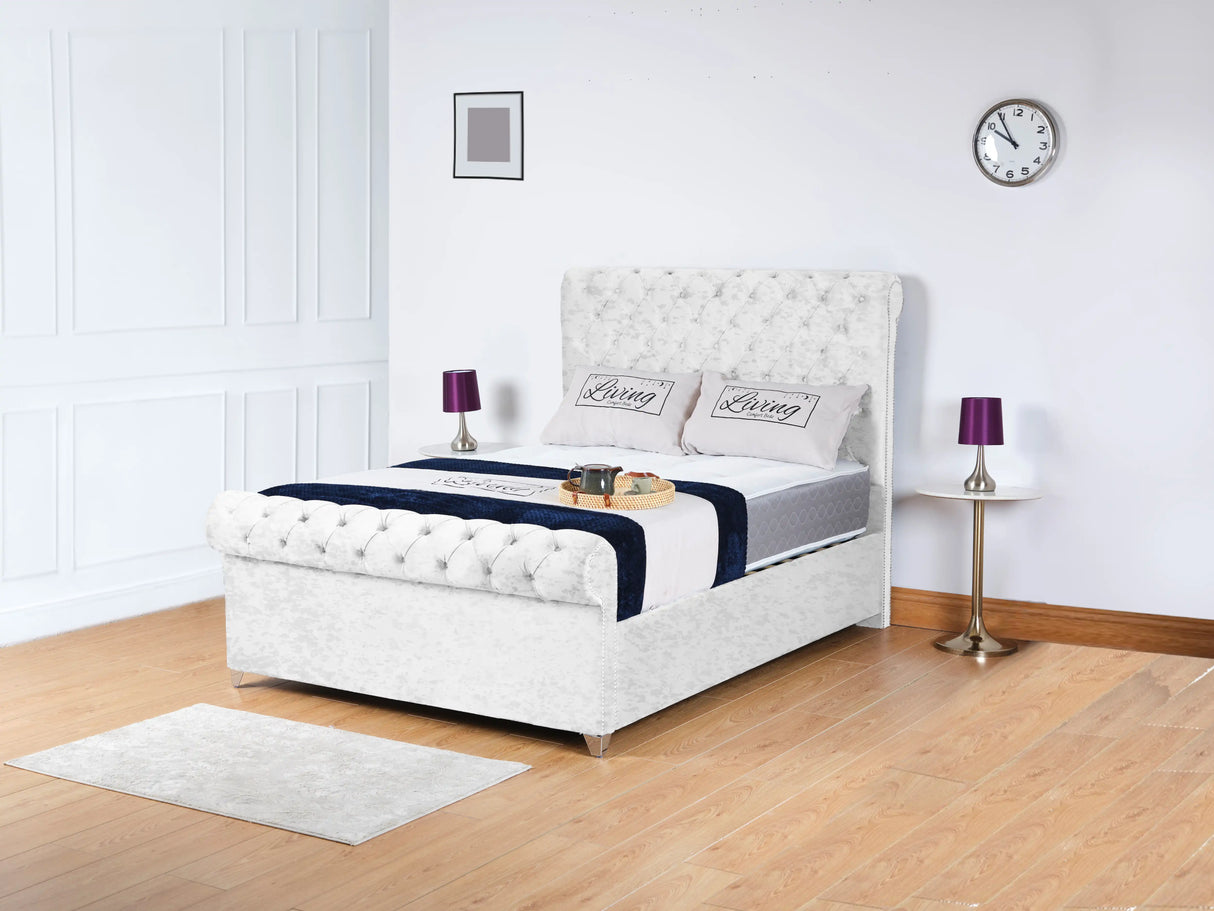 Chesterfield Sleigh Upholstered Bed