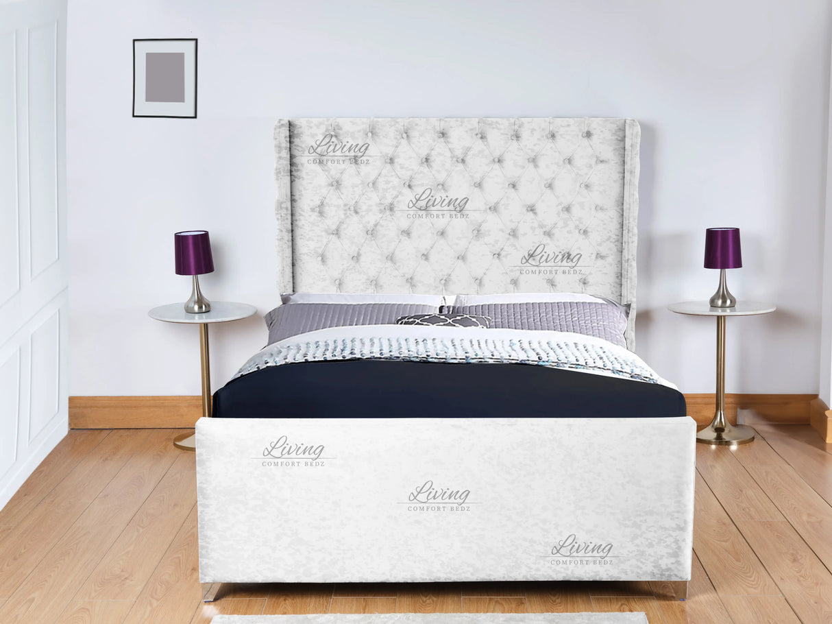 Monarch Wingback Upholstered Bed