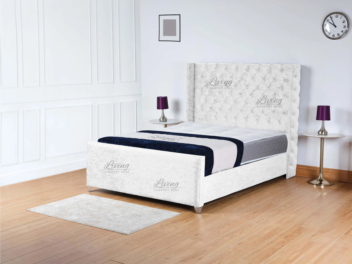 Monarch Wingback Upholstered Bed