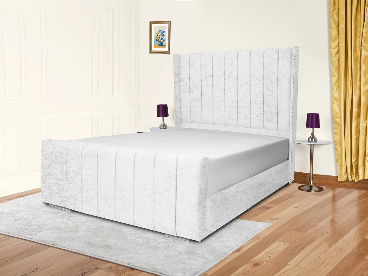 Sara Wingback Upholstered Bed