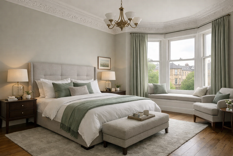 Divan bed with built-in storage drawers