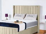 Valencia Lined Wings Upholstered Bed