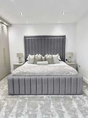 Hampton panel upholstered bed