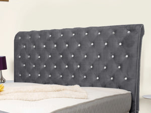 Swan Sleigh Chesterfield Upholstered Bed