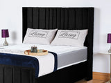 Valencia Lined Wings Upholstered Bed