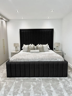 Hampton panel upholstered bed