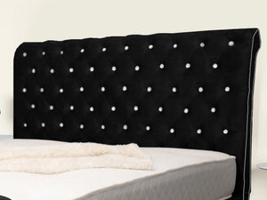 Swan Sleigh Chesterfield Upholstered Bed