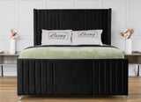 Elise lined winged Upholstered Bed