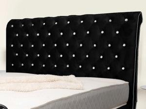 Swan Sleigh Chesterfield Upholstered Bed