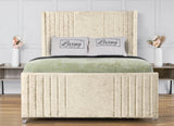 Elise lined winged Upholstered Bed