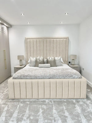 Hampton panel upholstered bed