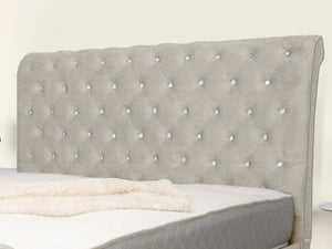 Swan Sleigh Chesterfield Upholstered Bed