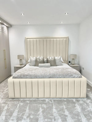 Hampton panel upholstered bed