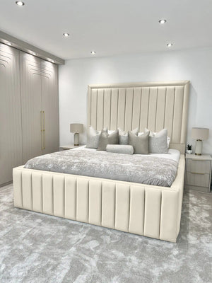 Hampton panel upholstered bed