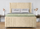 Elise lined winged Upholstered Bed