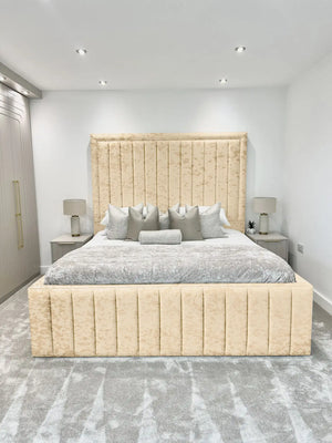 Hampton panel upholstered bed