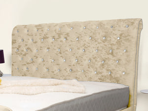Swan Sleigh Chesterfield Upholstered Bed