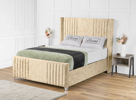 Elise lined winged Upholstered Bed