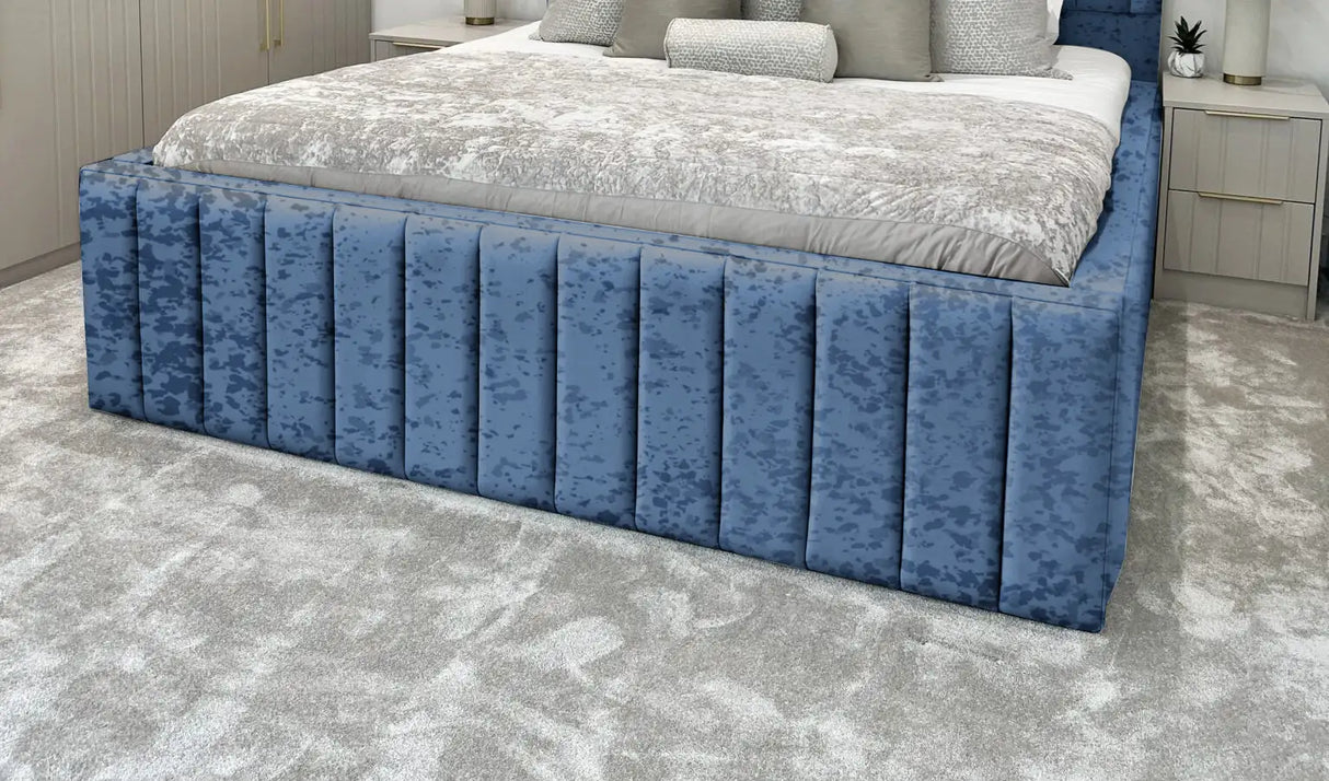 Hampton panel upholstered bed