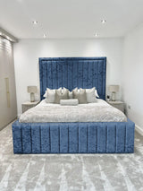 Hampton panel upholstered bed
