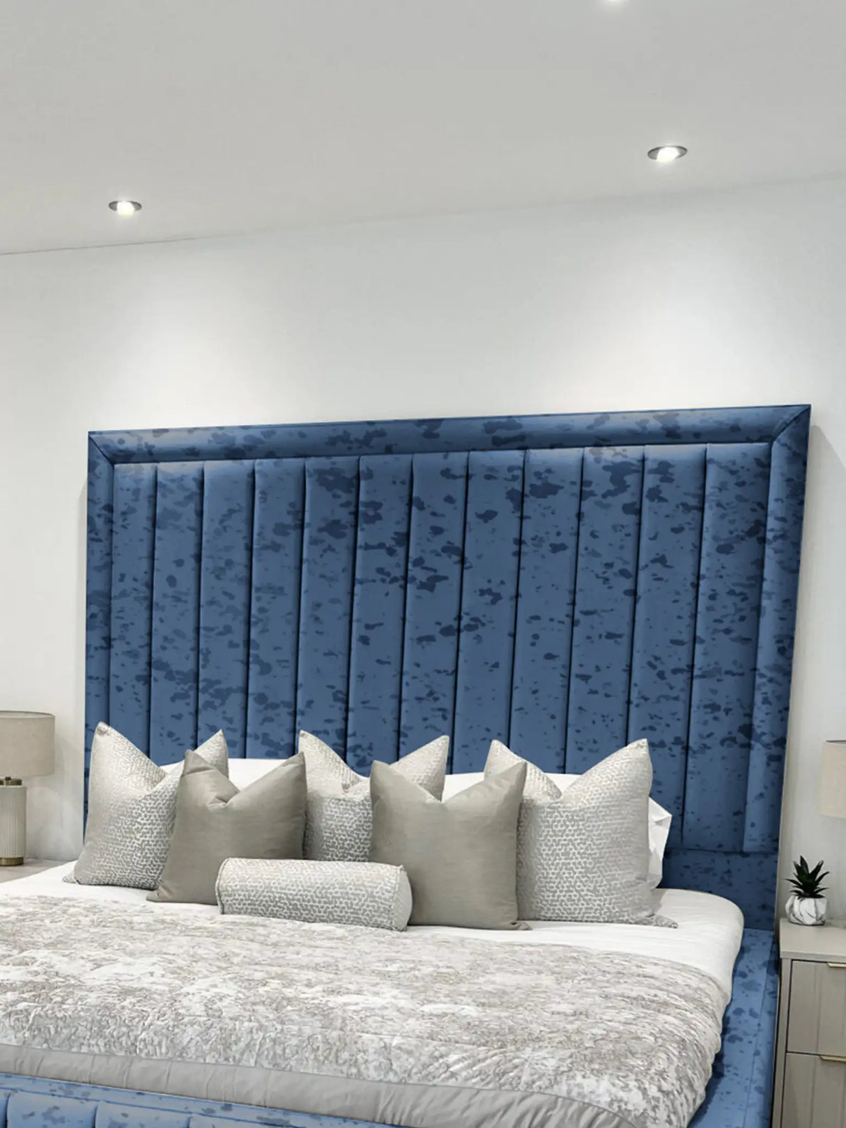 Hampton panel upholstered bed